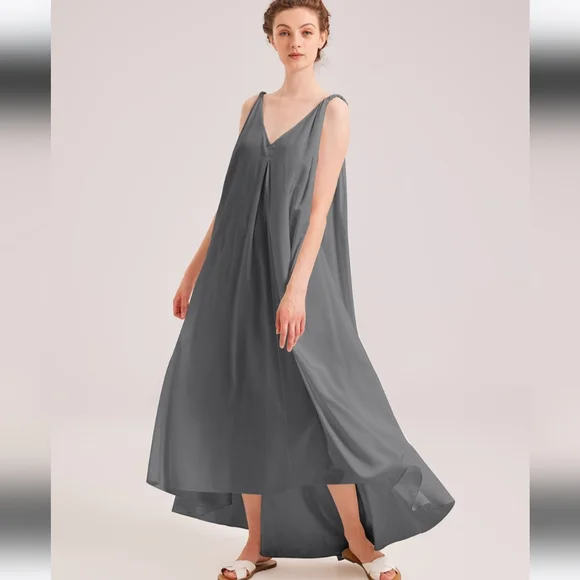 NAP Loungewear | Dresses | Greek Open Back Silky Maxi Dress Glacier Grey Nap Loungewear | Poshmark NAP Loungewear | Dresses | Greek Open Back Silky Maxi Dress Glacier Grey Nap Loungewear | Poshmark